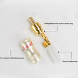 4Pcs Pure Copper Gold-plated RCA Plug AV HIFI Audio Cable Connector Accessories