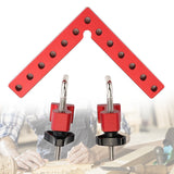 90 Degree Positioning Squares with 2 Scales（140mm &amp; 5.5inch）,1 Right Angle Clamps with 2 Clamps for Box Cabinets Drawers