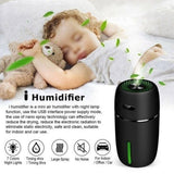 Mini Car Air Humidifier DC5V 30ml/h Portable USB Humidifier Car Air Purifier With 7 LED Warm Lights