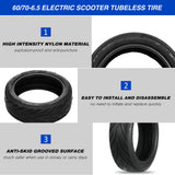 60/70-6.5 Electric Scooter Tubeless Tire Thicken Explosion Proof Tire Replacement No Inflation Tire for Ninebot G30 E Scooter