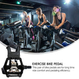 SPD Pedals with Toe Clip Straps for Shimano SPD Pedals Bike Peloton Pedals Indoor Exercise Cycling Pedals