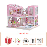 Big Doll House Furniture Miniature Building Kits Diy Dollhouse Kit Roombox Villa Garden Wood Houses Toy For Children Adult Gifts