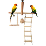 Bird Cage Stand Play Gym Conure Perch Playground Climbing Ladder Swing Rattan Ball Chew Toys for Parrot Lovebirds Budgies C42