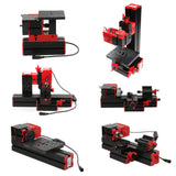 Mini Lathe DIY 6 in 1 Multi-functional Motorized Transformer Jigsaw Grinder Driller Plastic Metal Lathe Wood Sawing Machine