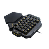 Single Handed Gaming Membrane Keyboard 35 Keys RGB Backlit One Hand Ergonomic Game Keypad For PS4 PC Laptop Pro PUBG Gamer