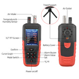 Dust Particle Counter 6-Channel 0.3um/0.5μm/1.0μm/ 2.5μm/ 5.0μm/10um PM2.5 PM10 with 3.2-inch Backlight TFT Air Quality Tester