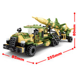 WW2 Military Series World War II Army Anti-Aircraft Missile Vehicle MOC Building Blocks Bricks Toys Gifts