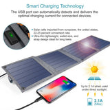 CHOETECH Solar folding Charger 14W USB Output Devices Portable Waterproof Solar Panels for iPad iPhone X XS samsung Smartphones