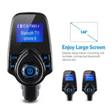 Universal 5V 2.1A,T11 Car LCD Bluetooth MP3 Player Hands-free Dual USB Charger For iPhone 11 Pro 7 8 Plus Mobile Phone Adapter