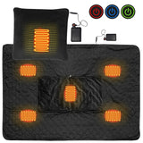 Electric Heated Blanket  Body Warmer USB Electric Heating Shawl Washable Thermostat Electric Heating Blanket Winter  Blanket