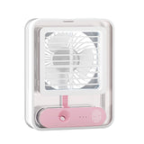 Cooler Cooling Fan Water Mist Maker Mini Portable Fan Multifunctional Silent Durable 3 Gear Adjustable for Office Bedroom School