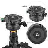 LB-60 Tripod Head Leveling Base Level Horizontal Adjustment Platform Speedy Adjustable for All Tripods with 1/4 Thread