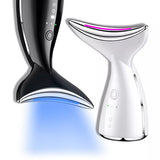 3 Colors LED Photon Therapy Skin Care Neck Anti Wrinkle Reduce Double Chin EMS Tighten Beauty Device Facial Neck Lift Massager