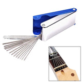 Guitar Nut Bridge File Set Luthiers Tool Box 13 Sizes Of Files 1 Flat File for Guitar Banjo Mandolin Bass String Groove