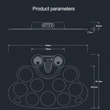 Portable Reel Electronic MIDI Drum Kit Kit 9 Pad Built-in Speaker for Indoor Electronic Music Practice