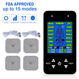 15 Modes Electric Tens Relax Muscle Stimulator EMS Acupuncture Body Massage Digital Therapy Slimming Machine Electrostimulator