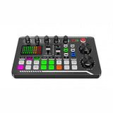 Microphone Sound Audio Mixer F998 Sound Card Audio Mixing Console Amplifier Live Recording Voice Changer Sound Card For Phone PC