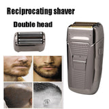 Electric Shaver For Men Razor Hair Removal Beard Trimmer Reciprocating Double Cutter Head Men&#39;s Hair Clipper