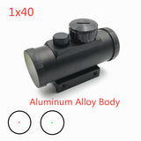 NEW Riflescope  Tactical 1X40 MM Red Green Dot Sight Scope Optic Hunting Riflescope With 11/20MM For Rifle Outdoor Air Gun