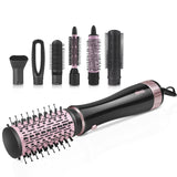 7 in 1 Kit Hair Straightening Comb Set Hair Dryer Brush Multifunctional Hot Cold Wind Curling Straightening Curling Iron Comb