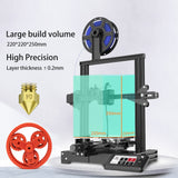 DIY 3D Printer Kit Silent Mainboard Resume Power Failure Printing Carborundum Glass Bed Large Size 3d Printer