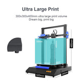 All Metal Large 3D Printer ET5X Auto Bed Leveling Dual Z Axis Motors Resume Printing Filament Detection Max 300*300*400mm