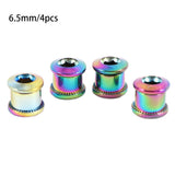 4PC Bicycle Chainwheel Crew 6.5/8.5mm MTB Chainring Bolt Plate Dental Plate Screws Steel Crank Bolts Bicycle Parts