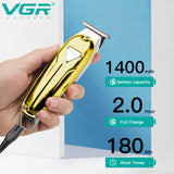 Full metal Cordless Hair Trimmer Professional Beard Hair Clipper For Men Grooming Electric Machine Rechargeable Haircut