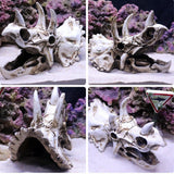 Resin Dinosaur Skull Artificial Ornament Fish Tank Aquarium Decorations Cave Landscape Pet Reptile House Aquarium Home Decor