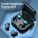 2021 NEW M22 TWS Earphones 2000mAh Charging Box Wireless Headphone Stereo Sports Waterproof Earbuds Headsets With Microphone