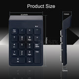 Basix Wireless Keyboard mouse Mini Digital Number Numeric Keypad accounting Bank 18 Keys keypad Mouse set For Laptop PC Notebook