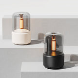 120ML Candlelight Aroma Diffuser Portable Electric USB Air Humidifier Cool Mist Maker Fogger 8-12 Hours with LED Night Light