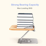Desktop Reading Book Holder Stand Base 360° Rotation Alunimum + Wood Design Tablet Stand Adjustable Multifunction Laptop Stand