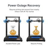All Metal Large 3D Printer ET5X Auto Bed Leveling Dual Z Axis Motors Resume Printing Filament Detection Max 300*300*400mm