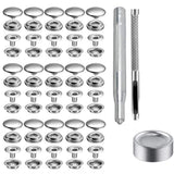 25sets(100pcs) Stainless Steel Snap Fastener Press Stud Cap Button Marine Boat Canvas Set Marine Hardware Accessories