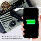Emergency Radio 2000mAh-Solar Hand Crank Portable AM/FM/NOAA Weather Radio with Flashlight&amp;Reading Lamp Cell Phone Charger