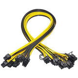 10Pcs 100Cm 6 Pin PCI-E To 8 Pin(6+2) PCI-E (Male To Male) GPU Power Cable For Image Cards Mining Server Breakout Board