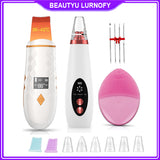 Ultrasonic Skin Scrubber Heating Blackhead Remover Vacuum Acne Pore Cleaner Facial Cleansing Brush Electric Skin Peeling Machine