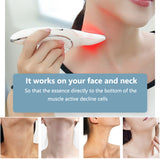 2In1 Heating Therapy Ions Electric Eye Massager Anti-Ageing Wrinkle Dark Circle Wrinkle Removal Double Chin Face Lifting Care
