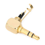 3‑Section 3.5mm Audio Adapter 90 Degree Audio Adapter Gilded L‑Shaped Audio Adapter