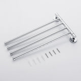 Bathroom Towel Rack Stainless Steel 4-Arm Swing Hanger Towel Rack Wall Mounted Revolving Towel Holder Bathroom Accessories