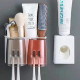 1 Set Toothbrush Holder Wall Set Toothbrushes Cup Mouthwash  Dental  Mug Squeezer Tooth Tumblerful Household Washing Table Shelf