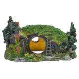 Movie House Rural Dwarf LOTR Aquarium Ornament Resin Fish Tank Decoration Ornament Rock Hiding Cave Aquarium Accessories