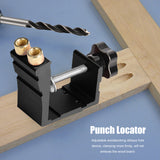 15 Degree Pocket Dowel Jig Drilling Kit Multi-function Oblique Hole Locator Drill Guide Puncher Carpentry Tool
