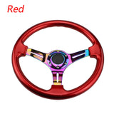 Chrome 350mm 14inch ABS Steering 45mm Wheel Deep dish Universal Car Auto Racing Steering wheels