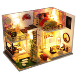 DIY Wooden Dollhouse Chinese Town Architecture Doll Houses Miniatures with Furniture Toys for Children Friend Birthday Gift