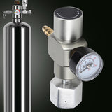 Mini CO2 Gas Regulator Soda Pressure Gauge 2 in 1 with Adapter 3/8in Carbonation Equipment to TR21.4 for Sodastream Beer Brewing
