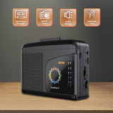 Ezcap246 Portable Cassette Tape Player USB Cassette Tape-to-MP3 Converter into Computer Support AM FM Radio Built-in Speaker