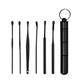 Earwax Removal kit 6PCS Ear Pick Tools Curette Reusable Ear Cleaner Stainless Steel Ear Wax Cleaning Remover Keychain Cleanser