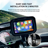 5 Inch Motorcycle Special Navigator Support CarPlay and Android Auto Touch Outdoor Waterproof External Portable